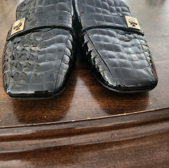 Kate Spade Darien Loafers Croc Embossed Patent Leather Size 8.5 - Picture 6 of 8